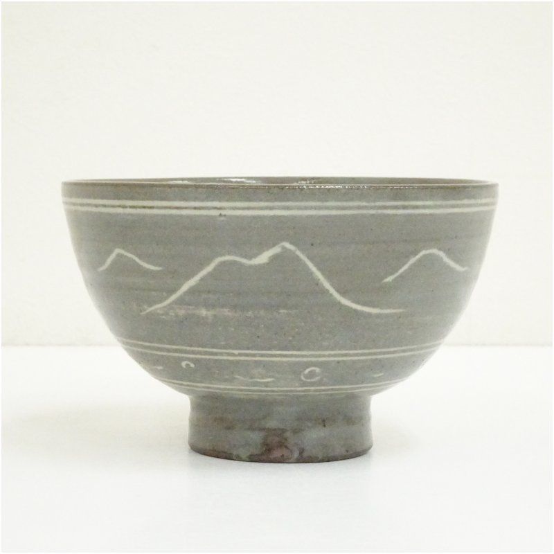 菰山窯 宮田豊造 三島茶碗（共箱） 茶道 抹茶 おしゃれ 抹茶茶碗 抹茶