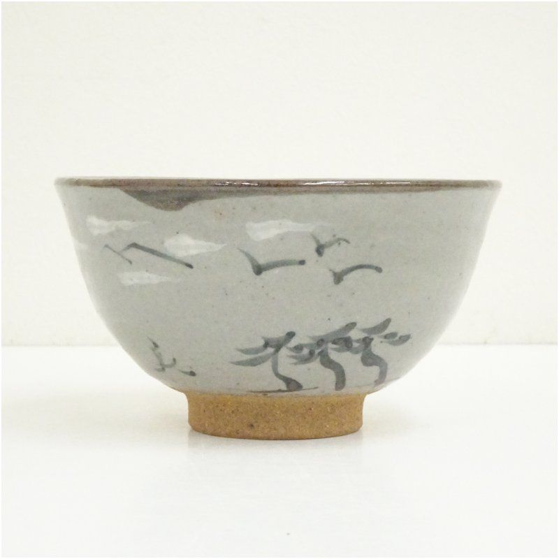 作家物 絵唐津茶碗（箱付） 茶道 抹茶 おしゃれ 抹茶茶碗 抹茶碗 和