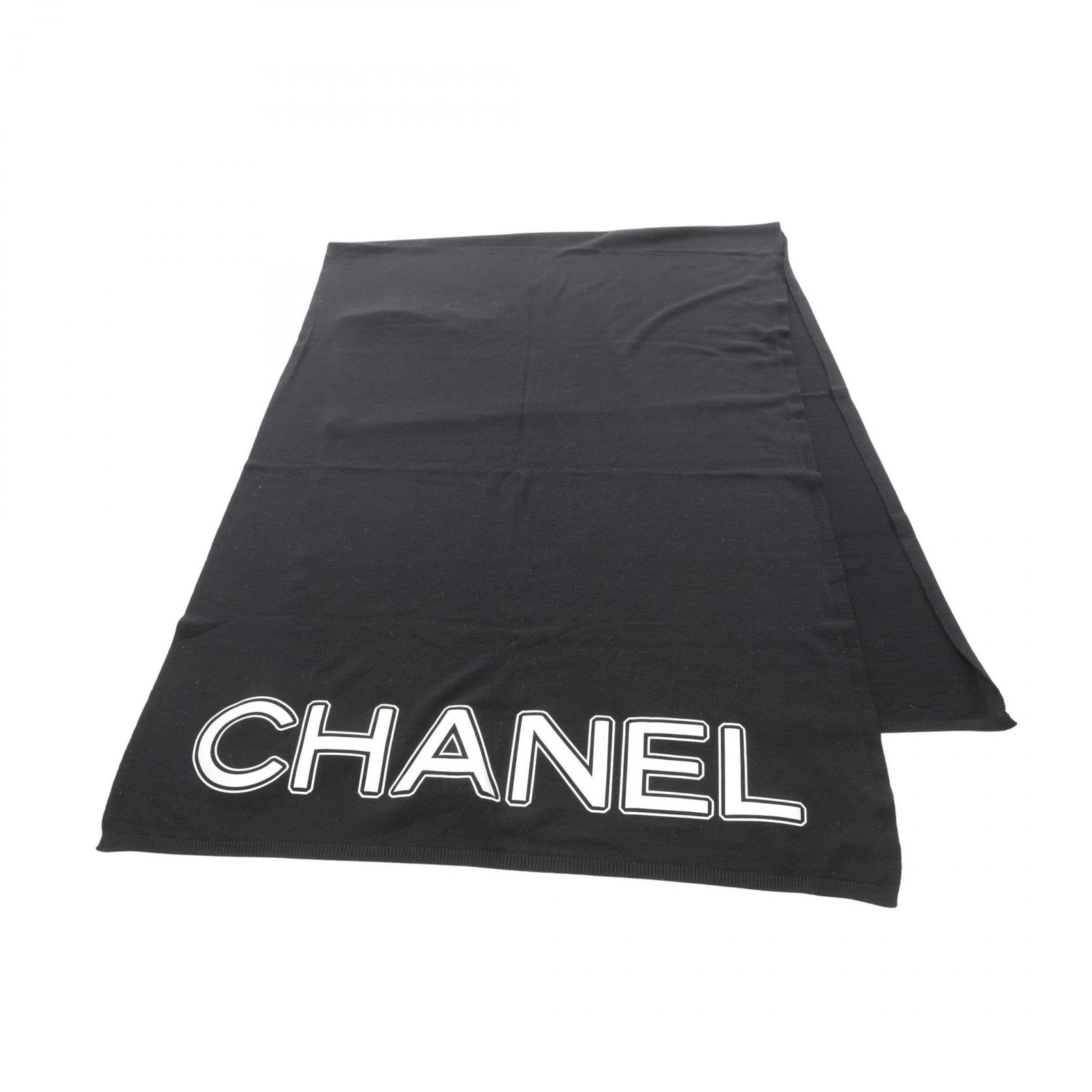 シャネル CHANEL マフラー ブラック ウール マフラー レディース Used 