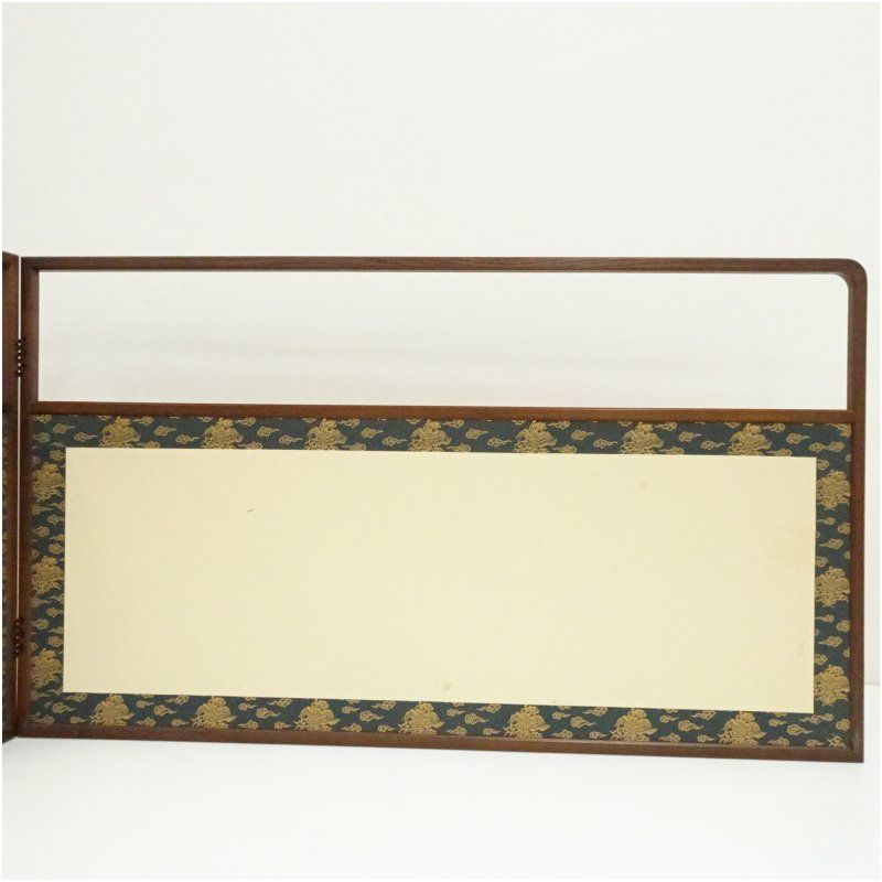 【茶道具】鳳凰紋網代風炉先屏風　風炉先220 鳳凰文・網代風炉先屏風（箱付） 茶道具 おしゃれ パーテーション