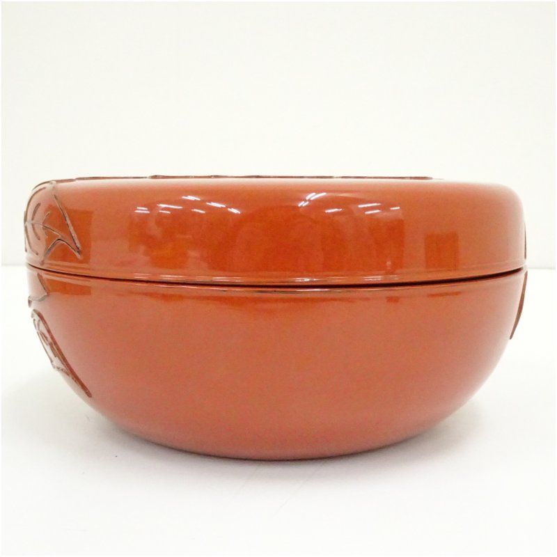 塗師 木村表恵造 乾漆牡丹喰籠（共箱） 和食器 茶器 菓子器 おしゃれ