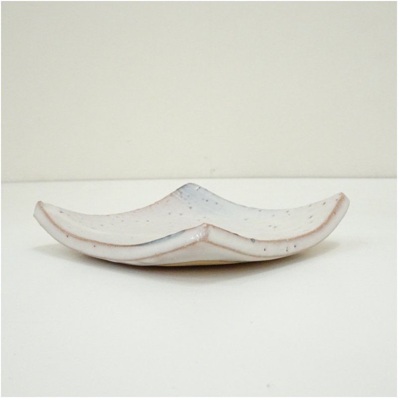 萩焼 金子信彦造 四方銘々皿5客（共箱） 茶器 菓子器 おしゃれ 和菓子