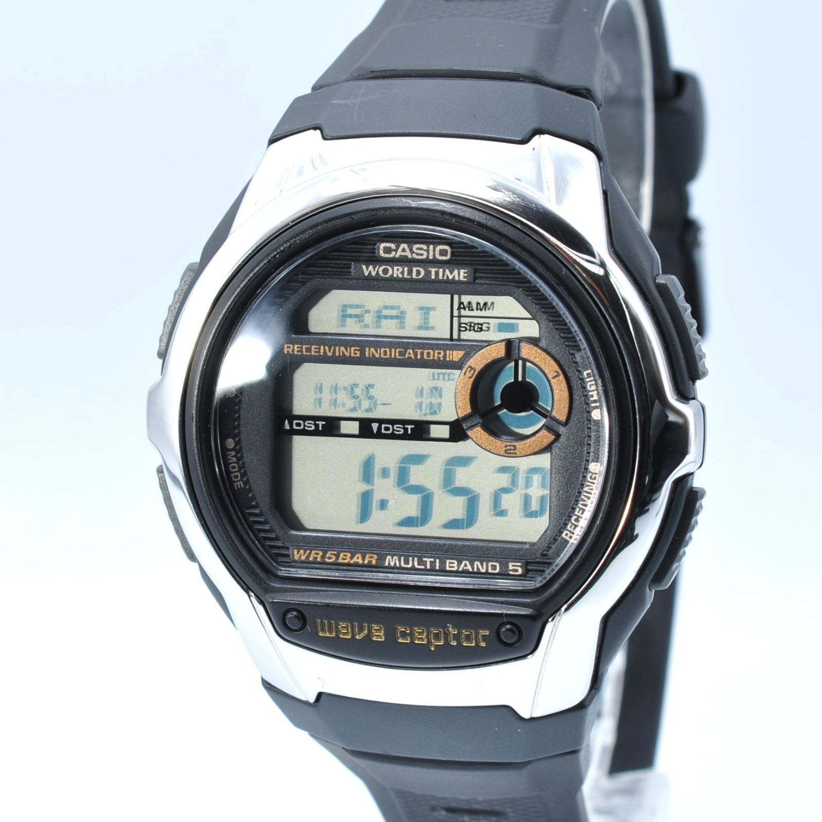 CASIO カシオ Wave Ceptor ウェーブセプター WV-M60 Watch 腕時計 電波ソーラー Men's メンズ Multi Band 5 マルチバンド5 稼働品 クリーニング済み