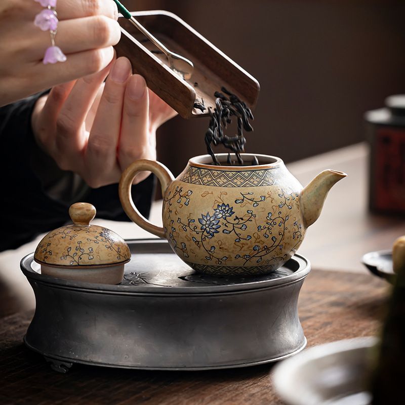 新品・未使用】お茶、アンティーク粗陶器、中国風家庭用カンフー茶器