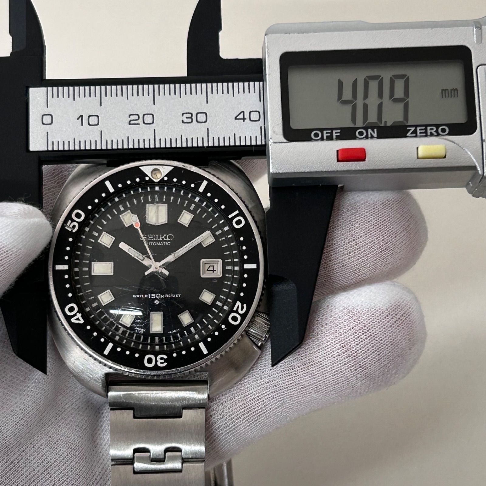  SEIKO セイコー 6105 8110 セカンドダイバー 腕時計 ウォッチ クルーネック 自動巻き時計 腕時計(アナログ)