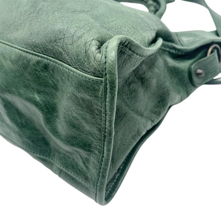 ✨良品✨バレンシアガ ザ・シティ ワンショルダー ハンドバック ダークグリーン BALENCIAGA バレンシアガ ザ ファーストシティ THE CITY 2WAY