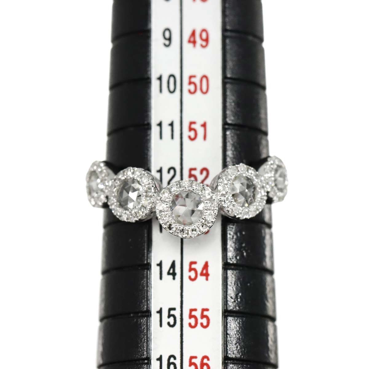 リング 12号 ダイヤ 0.60ct K18 WG ホワイトゴールド 750 指輪 Diamond