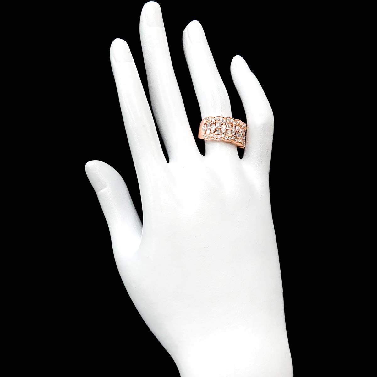 リング 12.5号 ダイヤ 1.40ct K18 PG ピンクゴールド 750 指輪 Diamond 