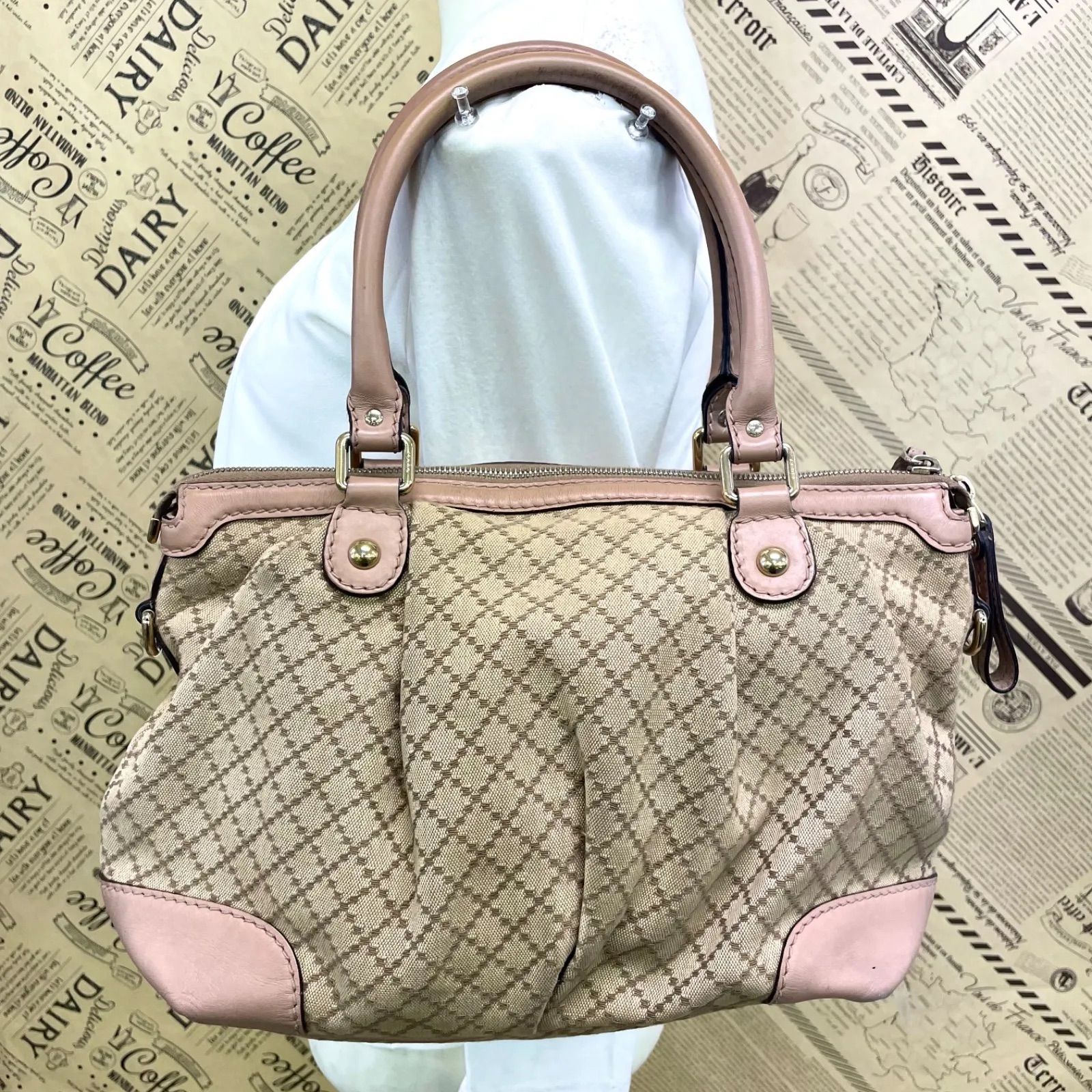 グッチ スーキー 2way ハンドバッグ GGキャンバス ショルダー グッチ スーキー 2way ハンドバッグ GGキャンバス ショルダー