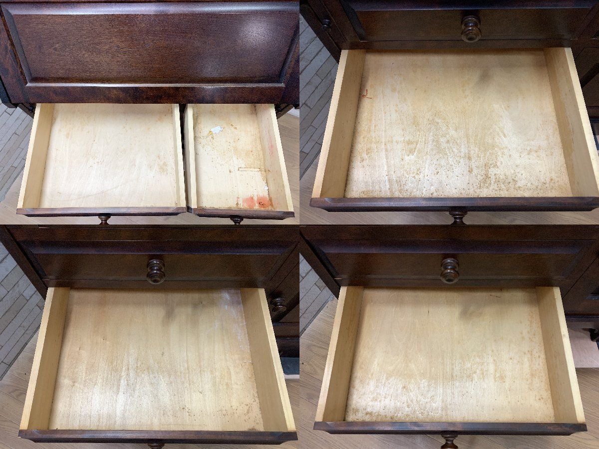 ◇北海道民芸家具 ライティングビューロー デスク 書斎 勉強机 樺材