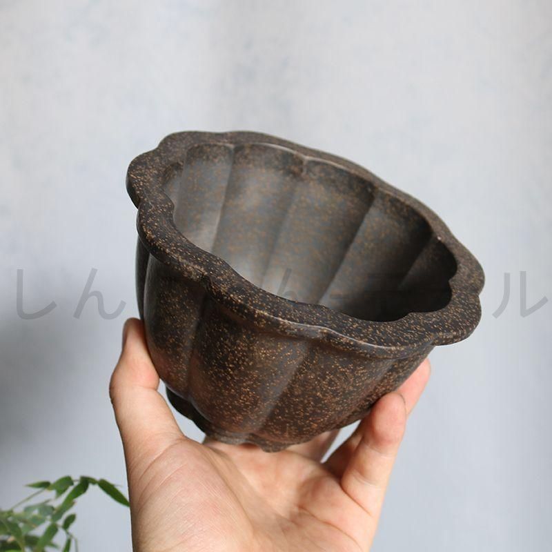 蓮華盆 紫砂盆鉢 盆栽鉢 植木鉢 小品盆栽鉢 大品盆栽鉢 - メルカリ