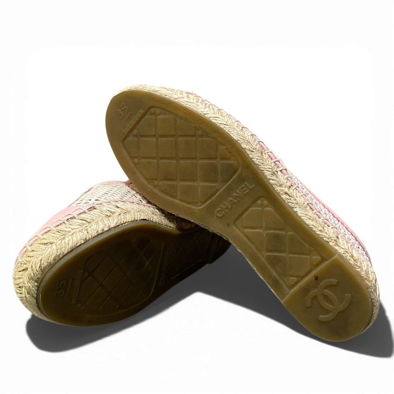2a23 《美品》 CHANEL シャネル ココマーク エスパドリーユ メッシュ