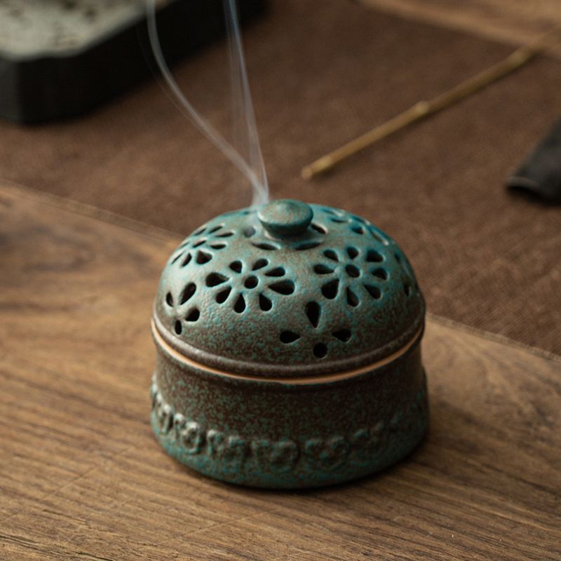 新品未使用】日本式禅意は古陶磁香炉檀香家庭用室内盤香炉沈香室内に仏