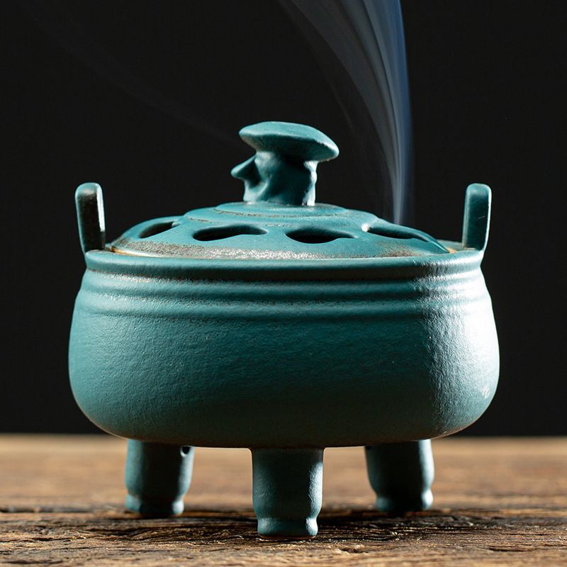 新品未使用】日本式禅意は古陶磁香炉檀香家庭用室内盤香炉沈香室内に仏