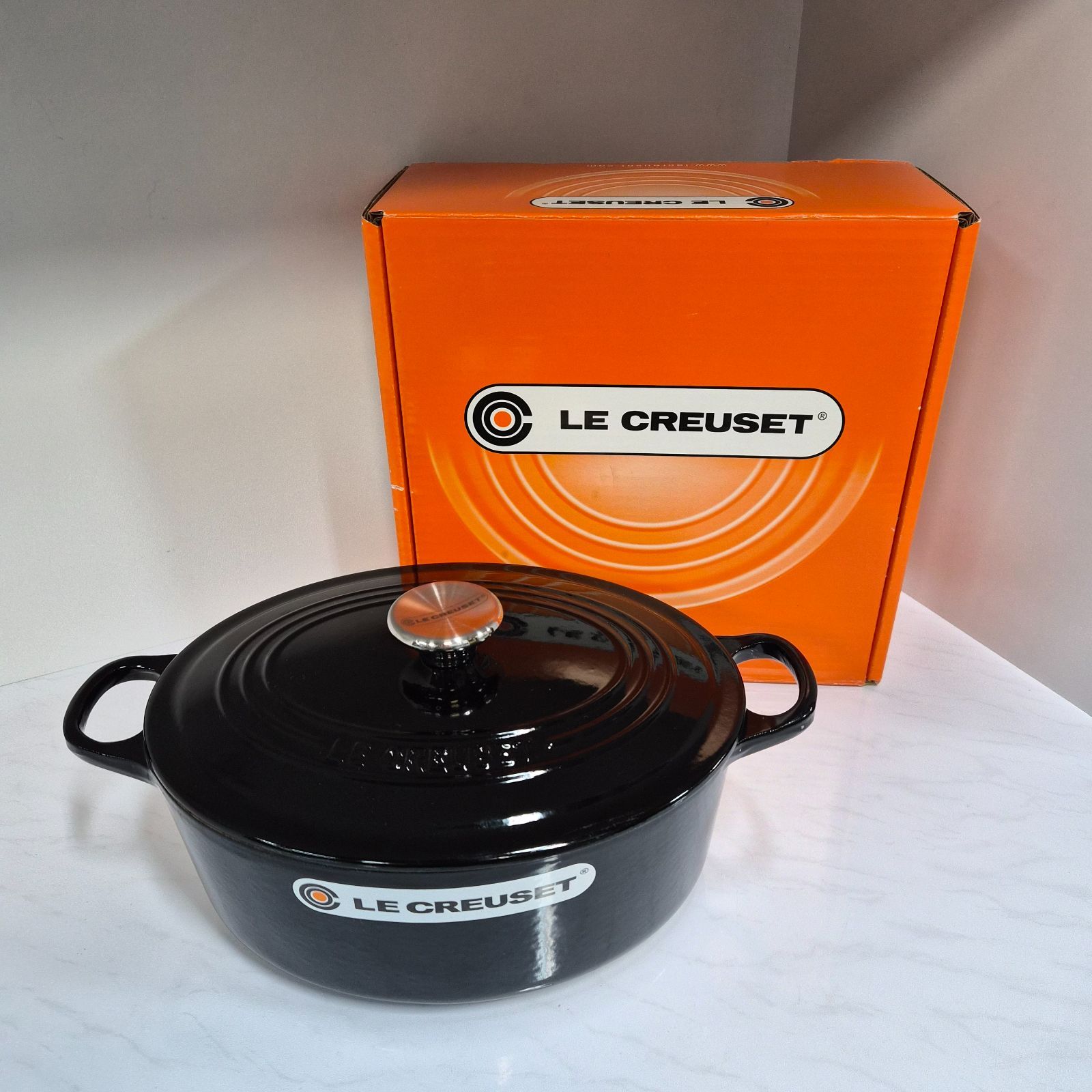 LE CREUSET オーバル 両手鍋 25cm ブラック ルクルーゼ·オーバル25cm 鋳物ホーロー鍋 両手鍋 ブラック - メルカリ