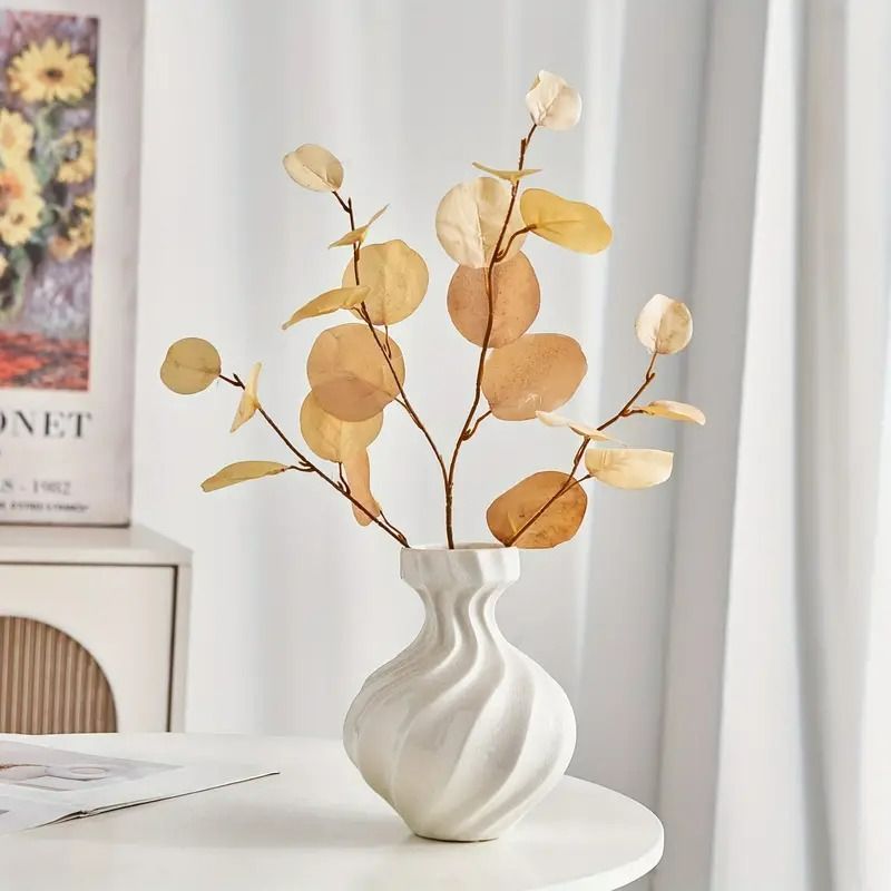 花瓶 セラミック フラワーベース ボヘミアンストライプ モダン