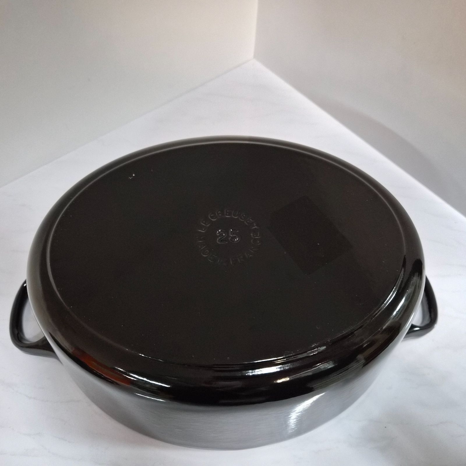  ルクルーゼ·オーバル25 cm 鋳物ホーロー鍋 両手鍋 ブラック 両手鍋 鍋 グリル