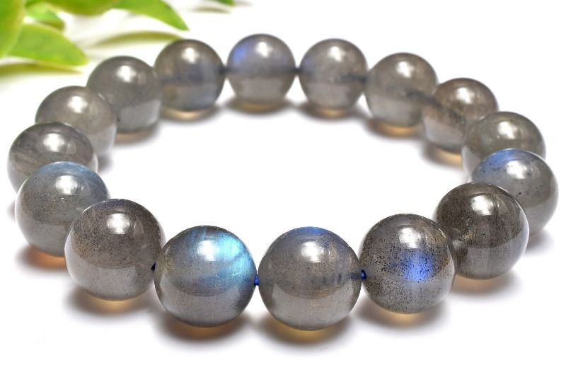 1点物】ブルーシラー ラブラドライト 13mm ブレスレット 