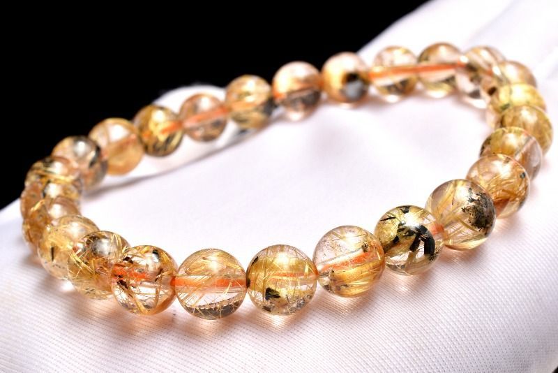 AAA☆黄金の束！ タイチンルチルクォーツ 25x21mm ドロップ ルース