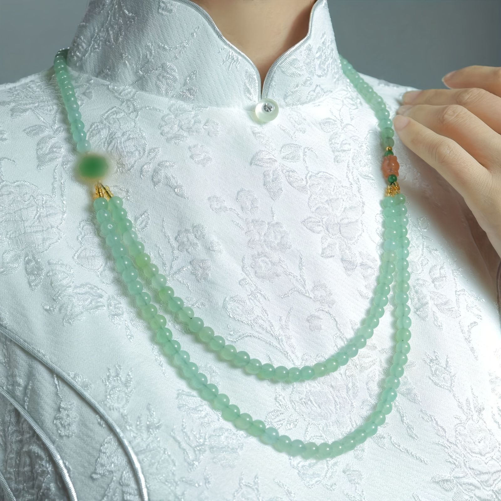 天然石 ストーン ネックレス ペンダント ジェイド パワーストーン