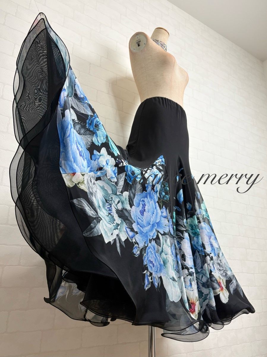☆送料無料☆新品 豪華 社交ダンス ツーピース 黒 水色 グレー