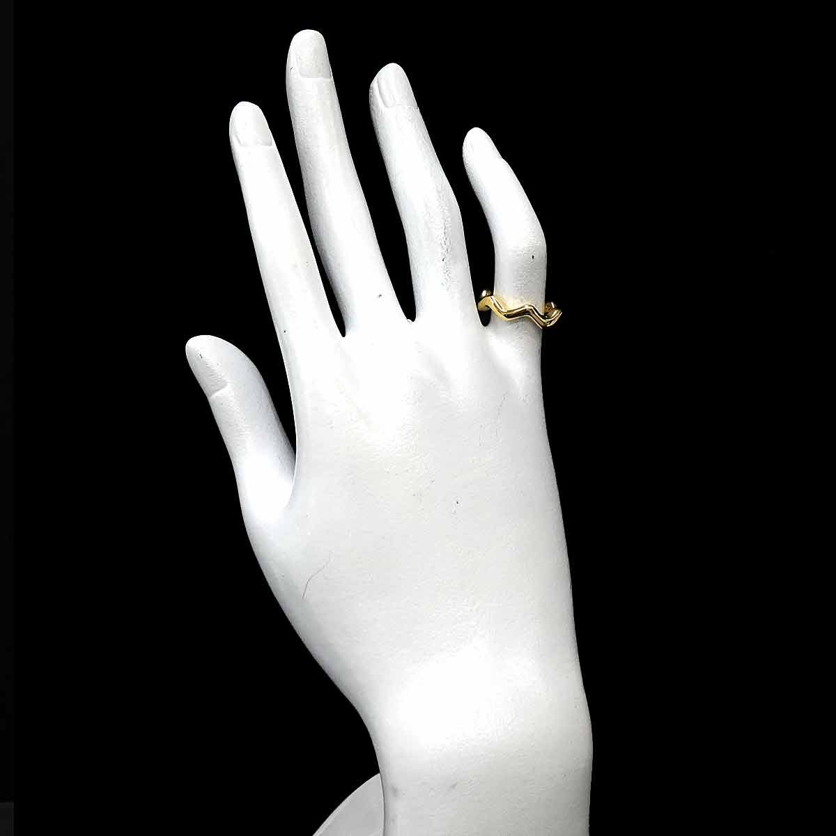 ティファニー TIFFANY&Co. ジグザグ 8号 リング K18 YG イエロー