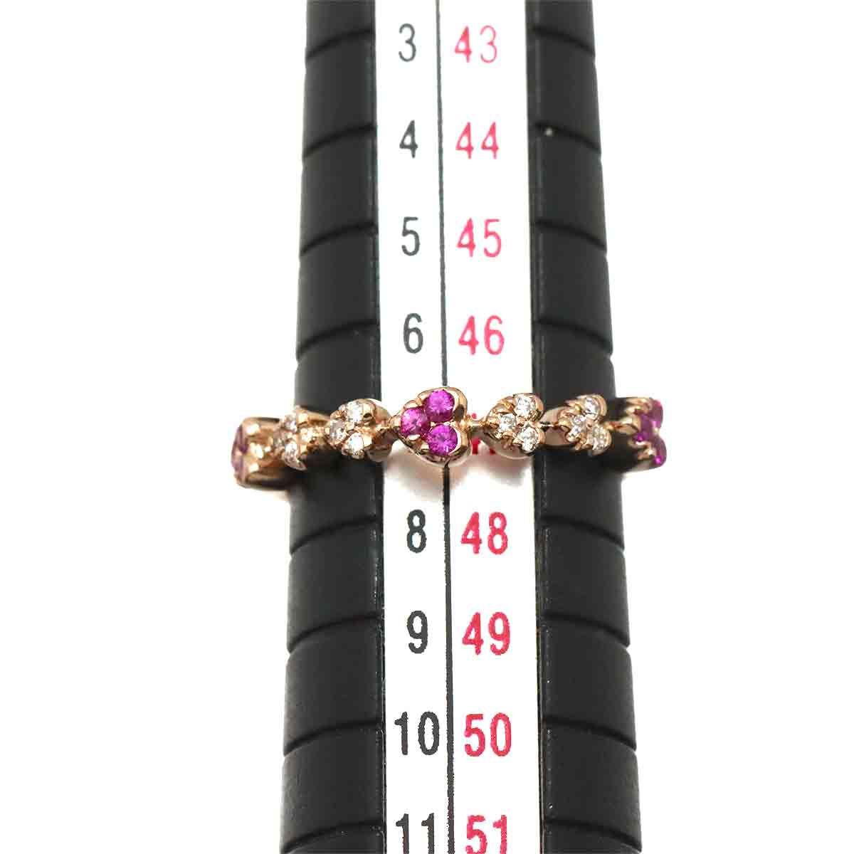 ポンテヴェキオ Ponte Vecchio 7号 リング ルビー 0.12ct ダイヤ 0.05 