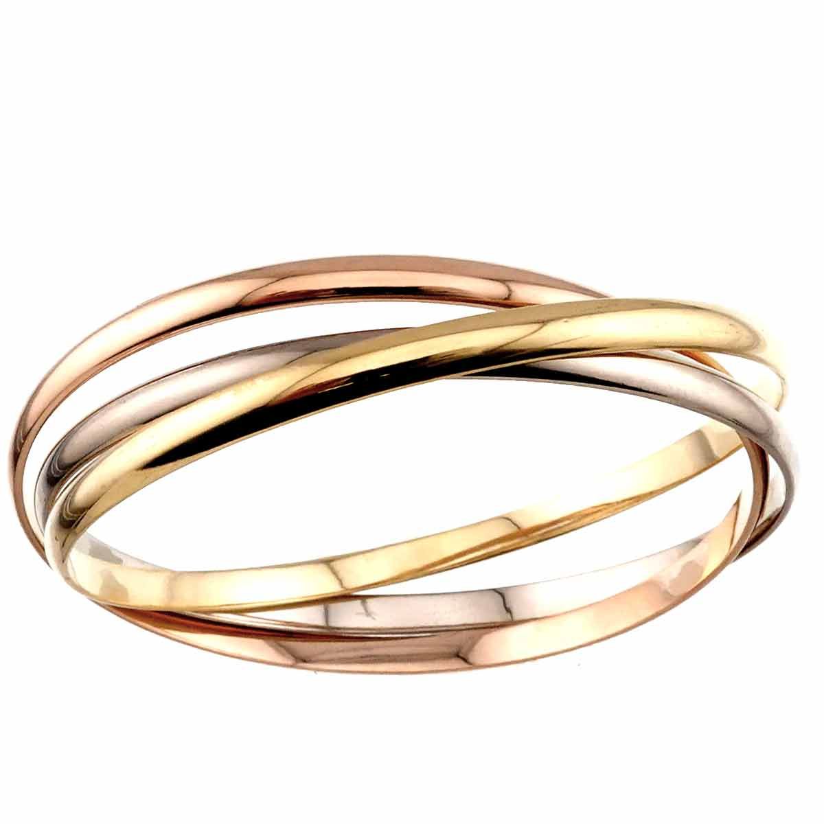 カルティエ Cartier トリニティ ブレスレット 19cm K18 YG WG PG