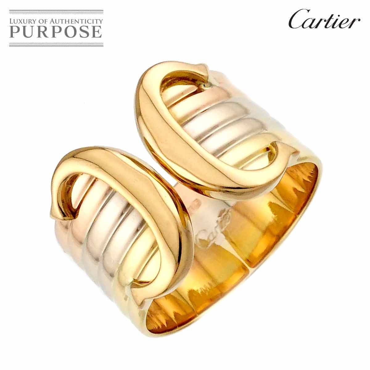 カルティエ Cartier C2 #52 リング K18 YG WG PG スリーカラー スリー