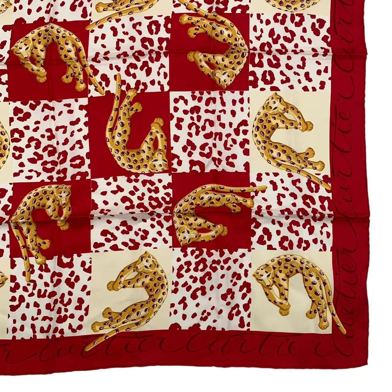 Cartier ヒョウ柄 シルクスカーフ 楽天市場】【中古】カルティエ マスト ドゥ スカーフ シルク100