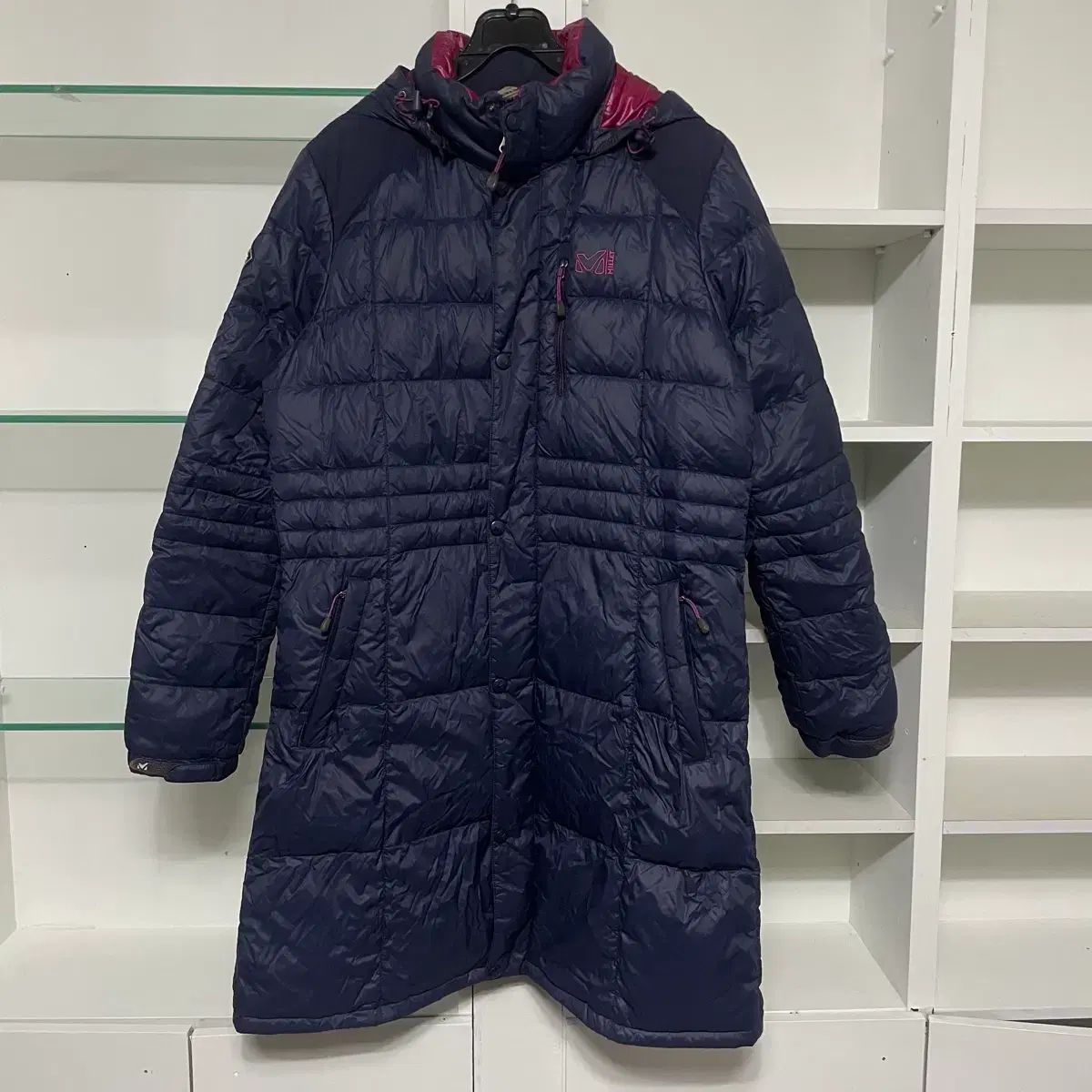 MILLET ミレー ネイビー レディース ロング ダウンジャケット 100