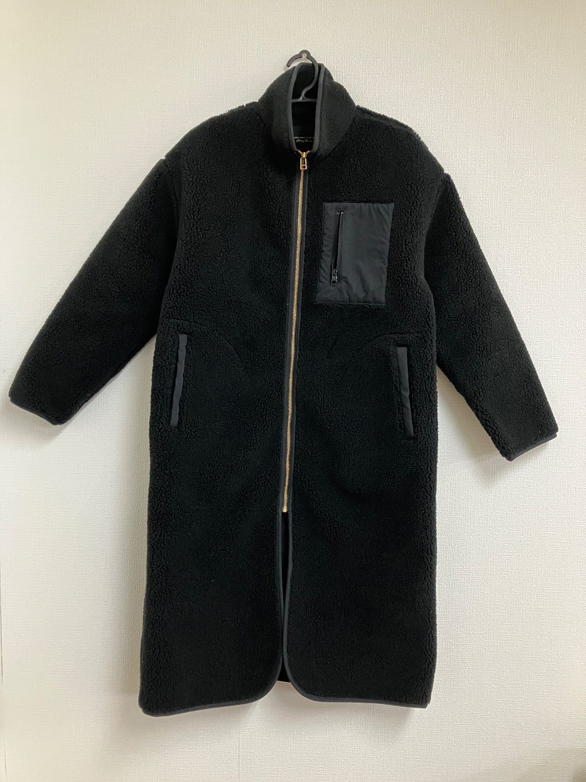P/サニークラウズ 漆黒のボアコート ロング Lサイズ - メルカリ