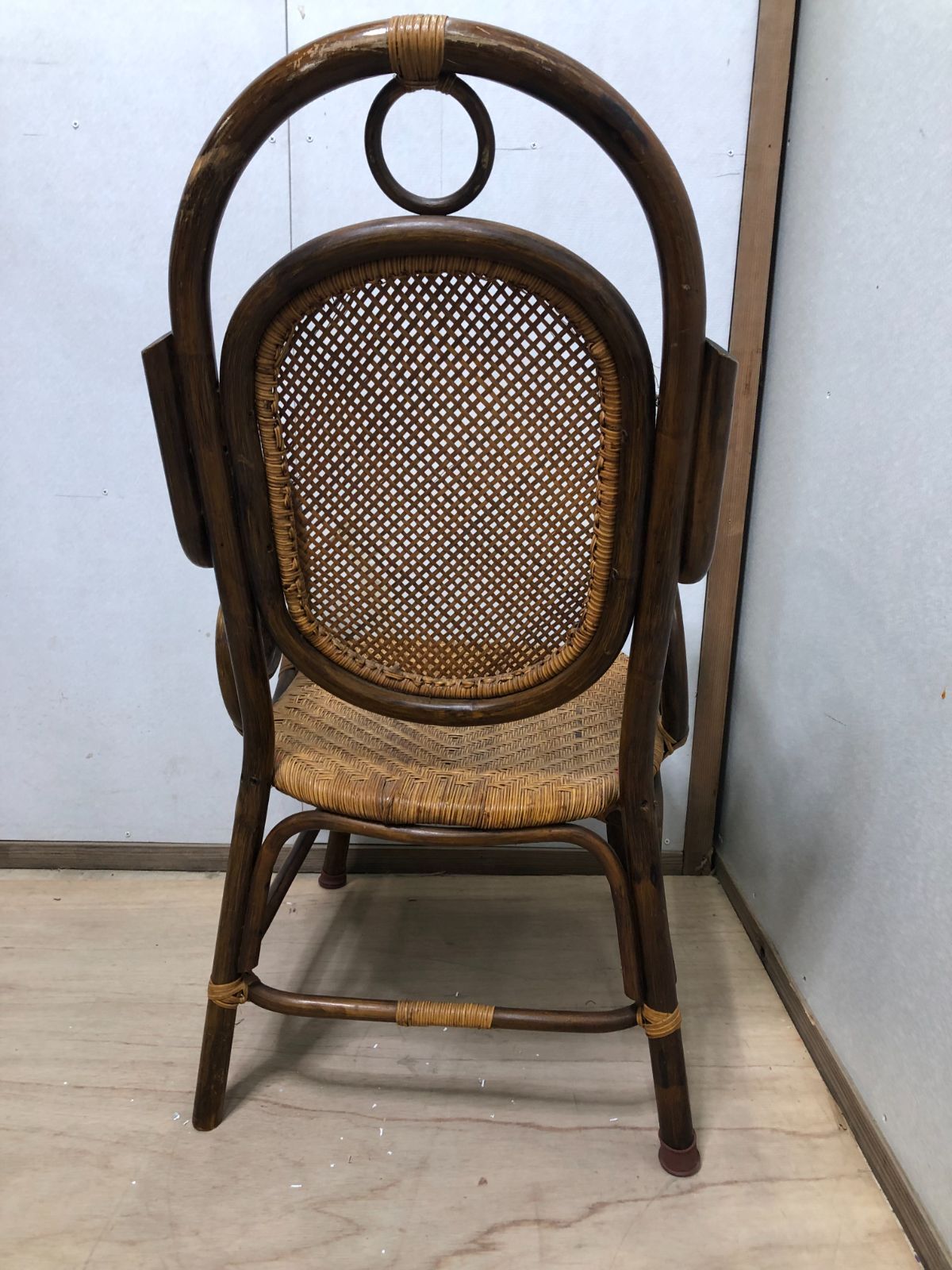 ラタンチェア イス ヴィンテージ ラタン 藤家具 250226-3 - メルカリ
