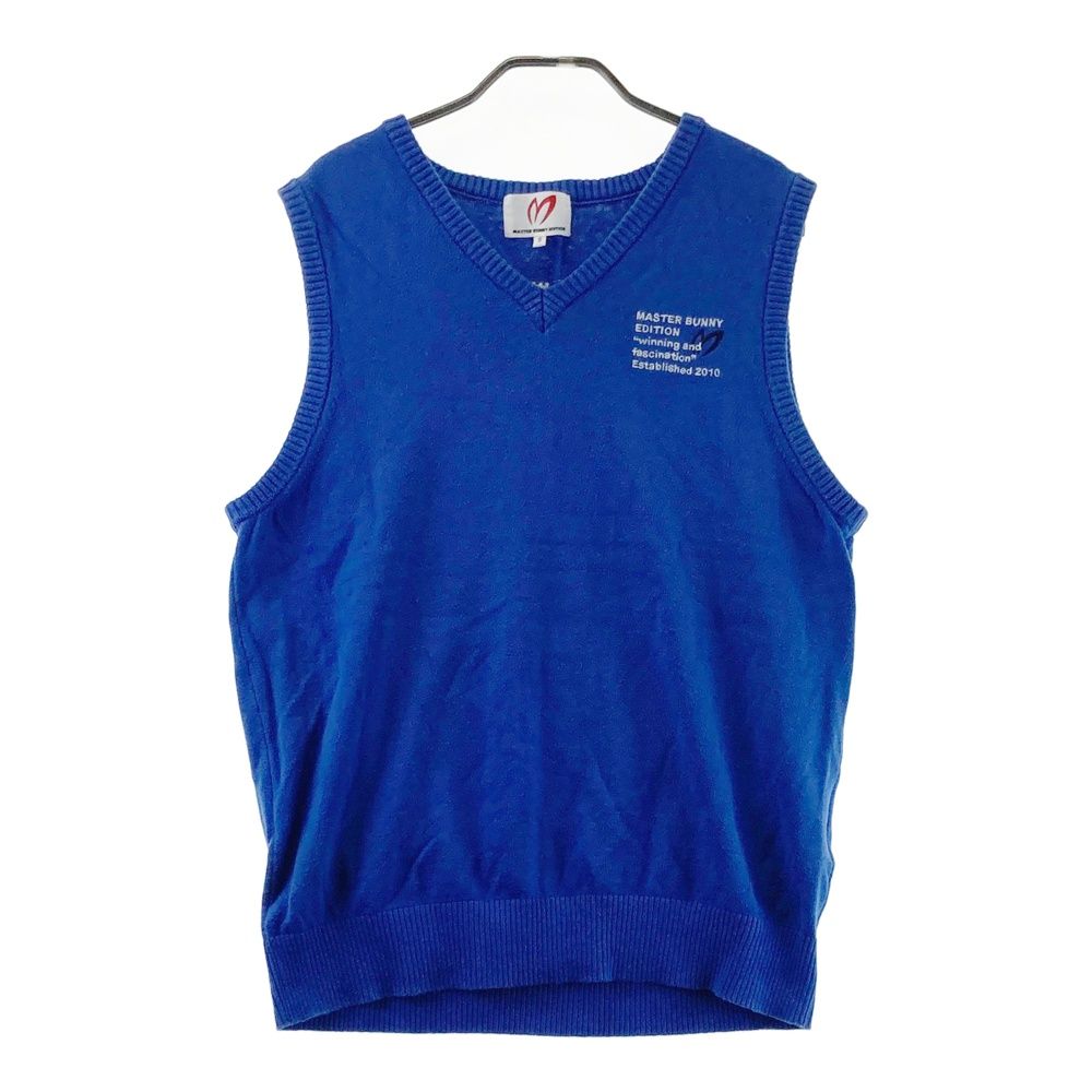 [マスターバニー] メンズ ニットベスト (Vネック・カシミヤ) サイズ：5 MASTER BUNNY EDITION マスターバニーエディション Vネック