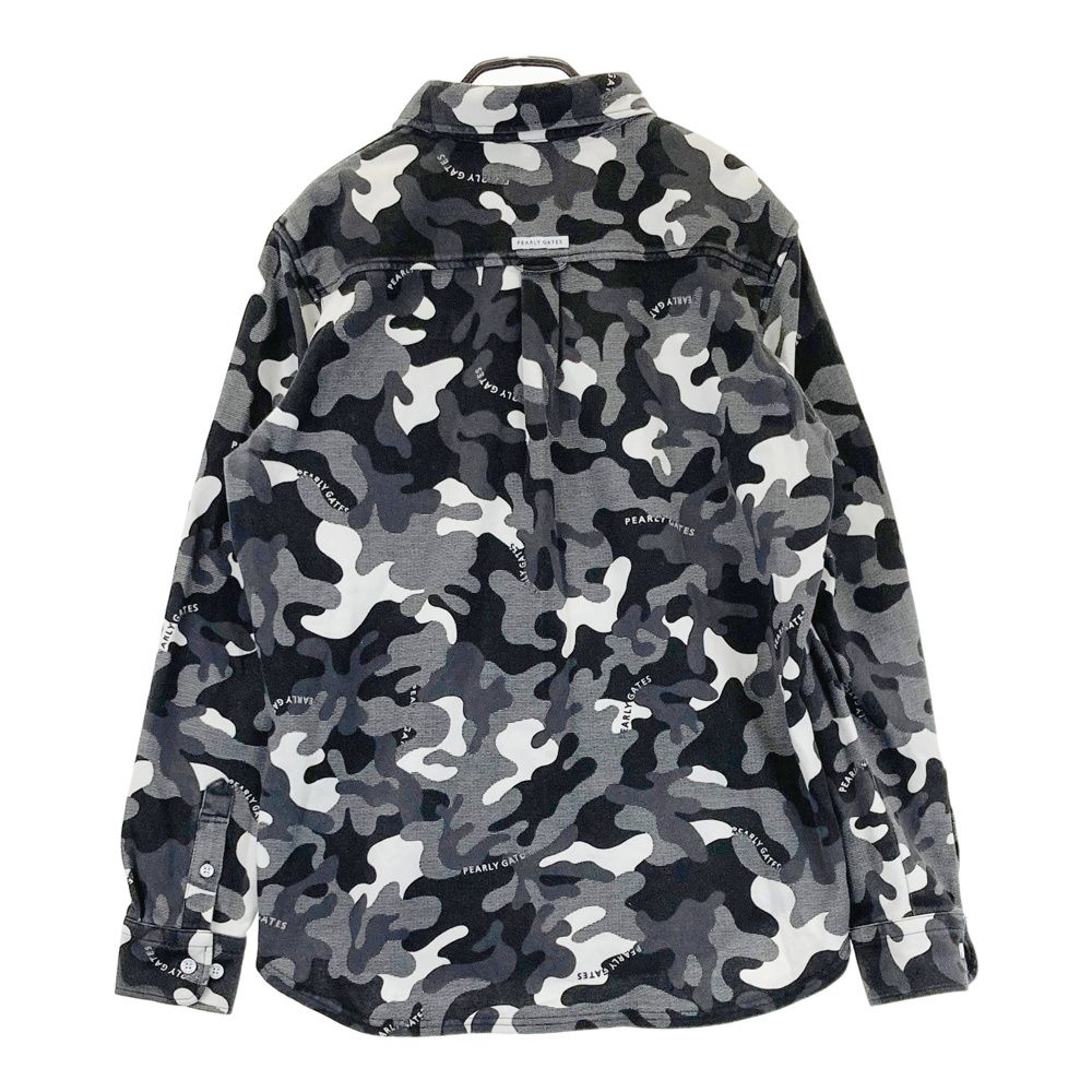 新品パーリーゲイツ ポロシャツ　カモフラ柄 サイズ：5 PEARLY GATES パーリーゲイツ 長袖ポロシャツ カモフラ 迷彩
