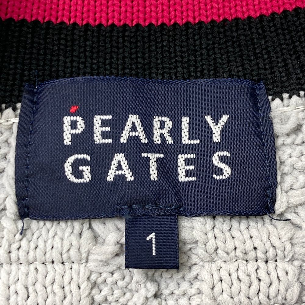 サイズ：1 PEARLY GATES パーリーゲイツ ニットベスト グレー系