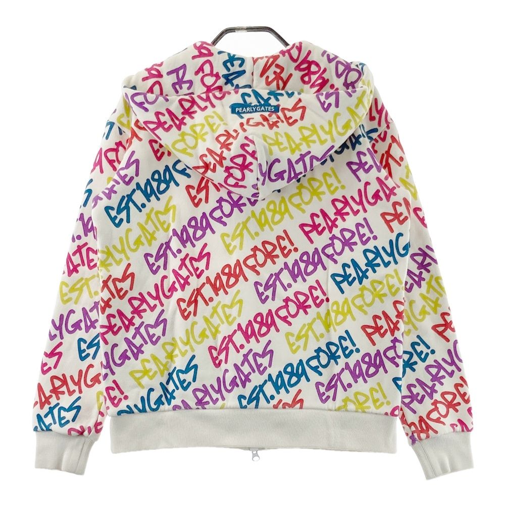 PEARLY GATES パーリーゲイツ　裏起毛　総柄　ロゴ　スウェット　ゴルフ サイズ：1 PEARLY GATES パーリーゲイツ 裏起毛 スウェット ジップ