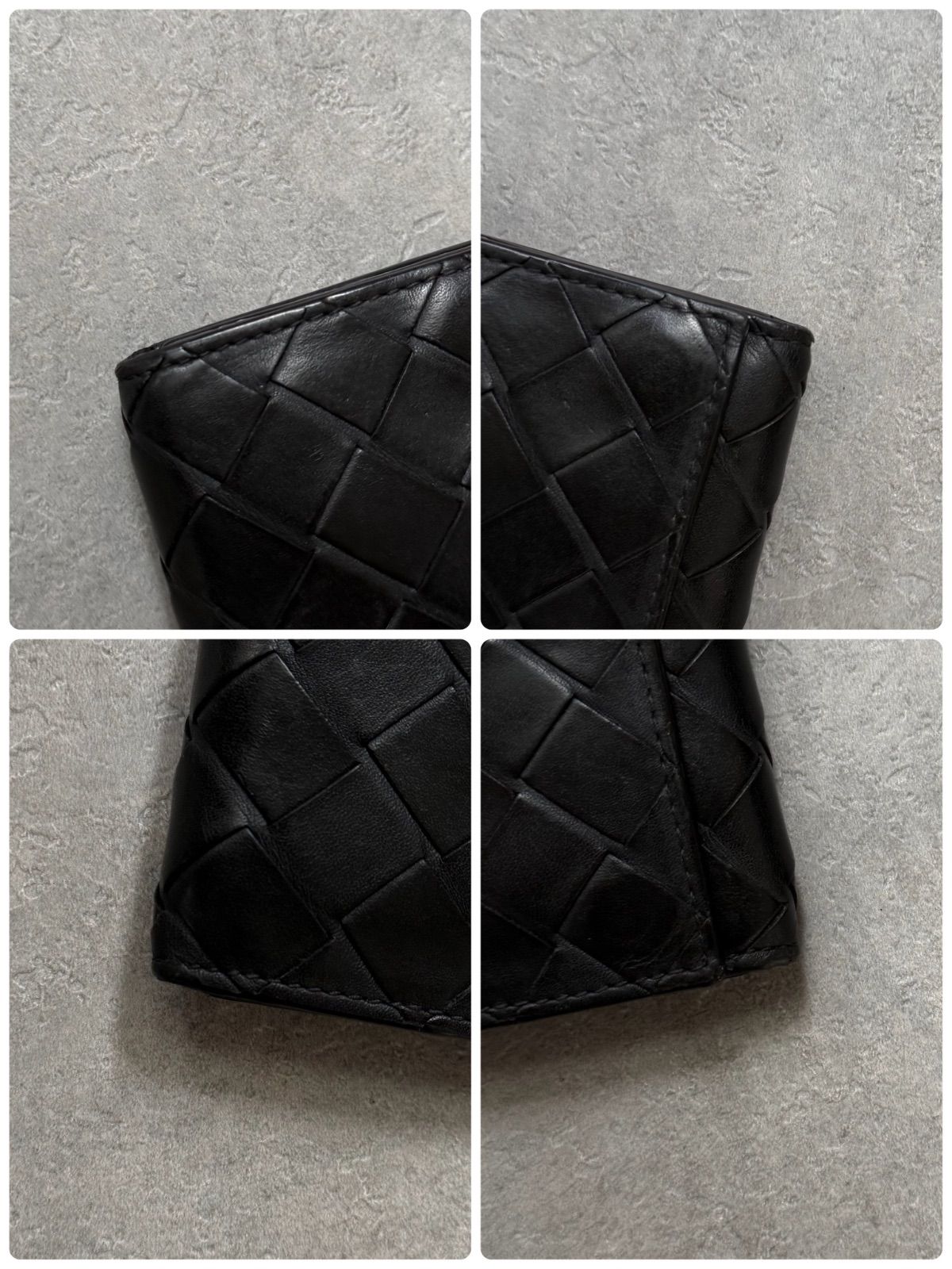 現行美品✨ ボッテガヴェネタ ケース マキシ イントレチャート 黒　本革 BOTTEGA VENETA ボッテガヴェネタ マキシイントレチャート 6連キー