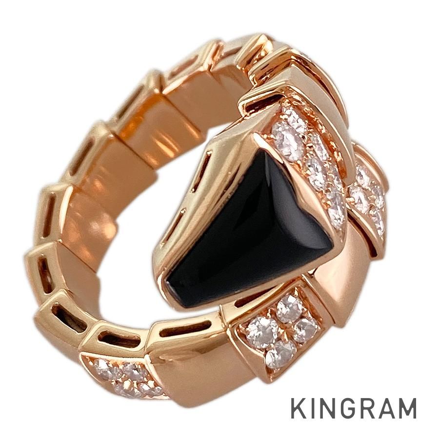 ブルガリ BVLGARI セルペンティ ヴァイパー K18PG オニキス 11号(51