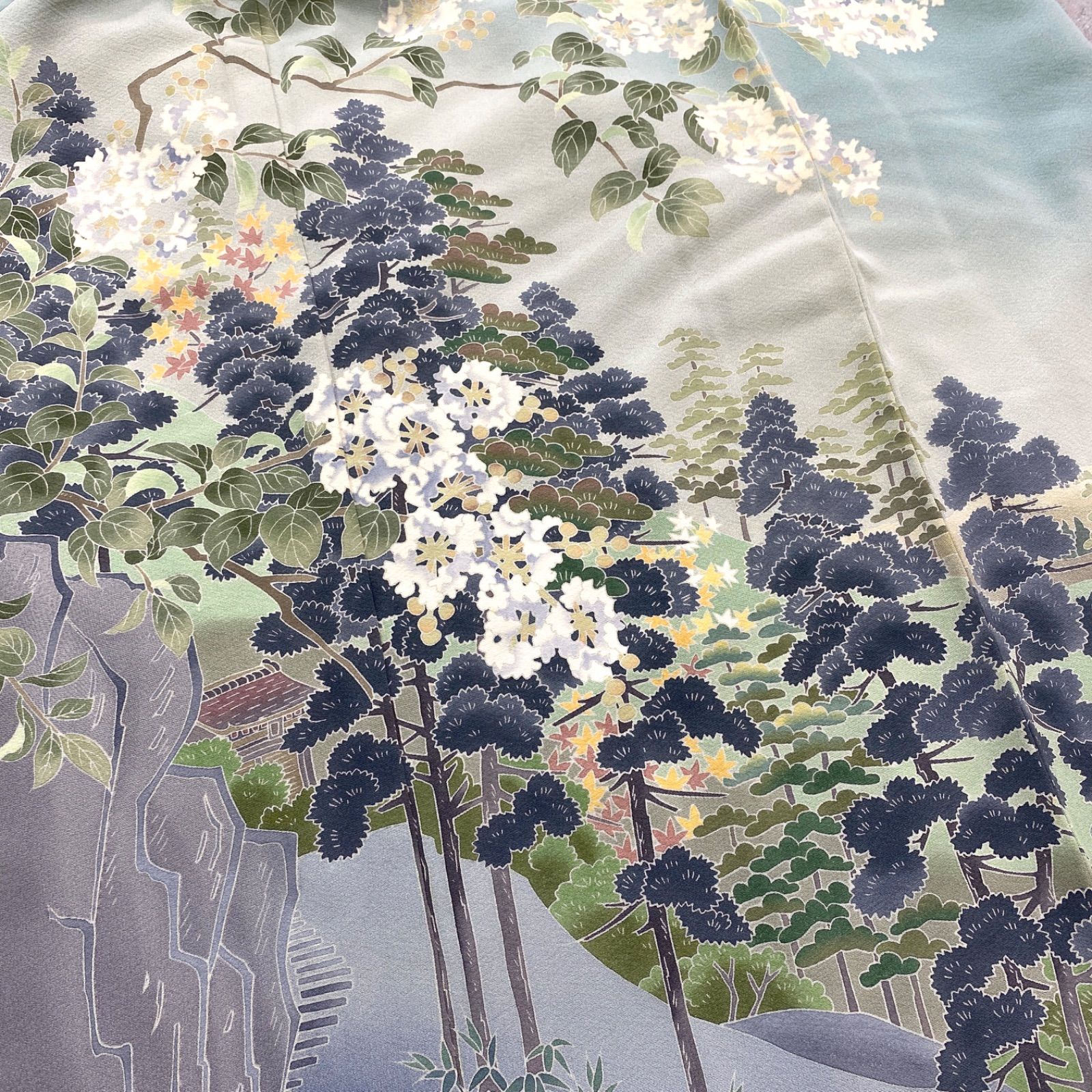 美品 逸品 上品 十日町友禅 岡村蒼風作 正絹 訪問着 K1120 - メルカリ