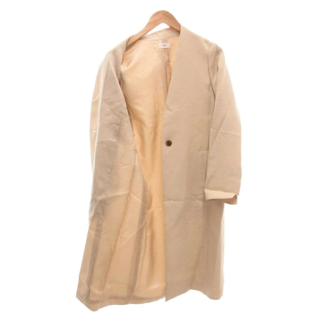イエナ IENA 18SS ノーカラーコート 38 ロング丈 ベージュ /AE - メルカリ