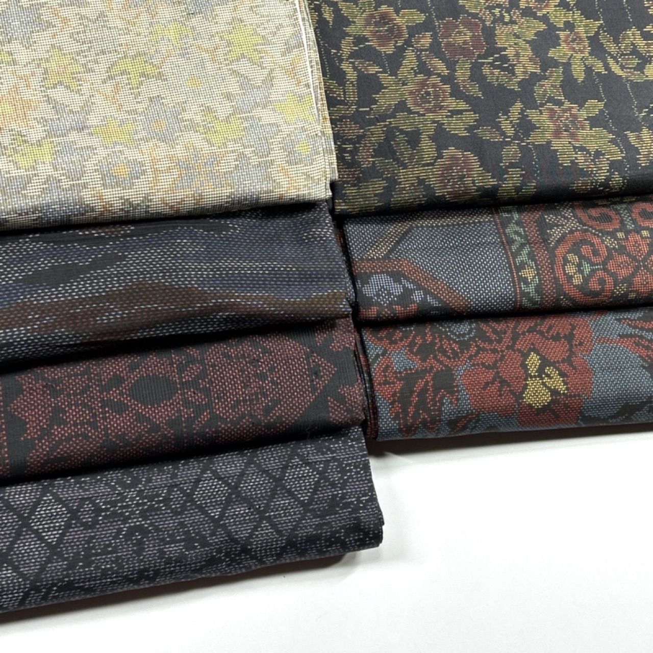 大島紬 7枚 正絹 着物まとめ売り 同梱購入歓迎 リメイク用 着付け練習