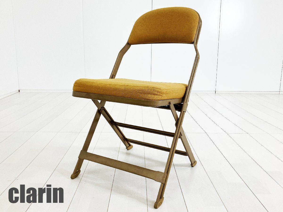 CLARIN /クラリン□フルクッションフォールディングチェア□マスタード