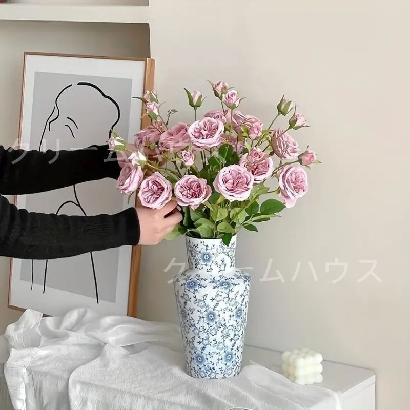新しい未使用 花器 セラミック花瓶 フラワーベース 花瓶 ヴィンテージ