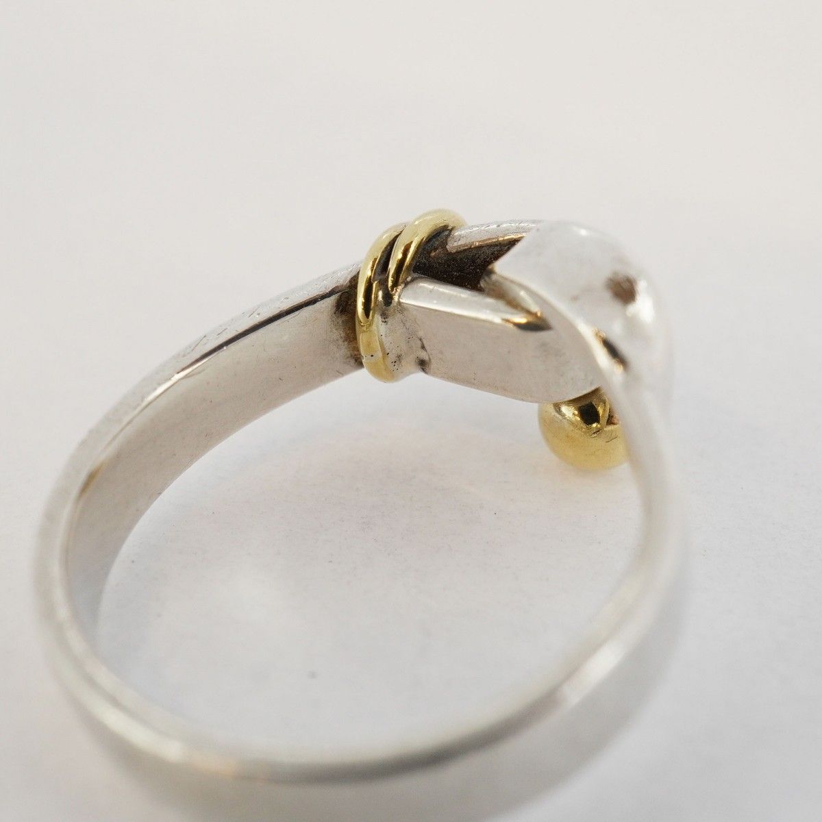 6jab0156】ティファニー リング フック&アイ K18YG イエローゴールド