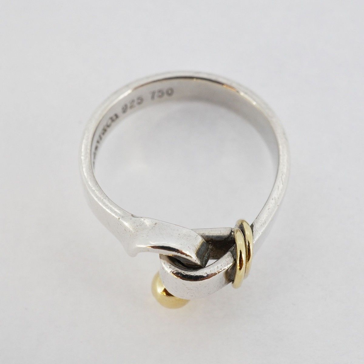 6jab0156】ティファニー リング フック&アイ K18YG イエローゴールド