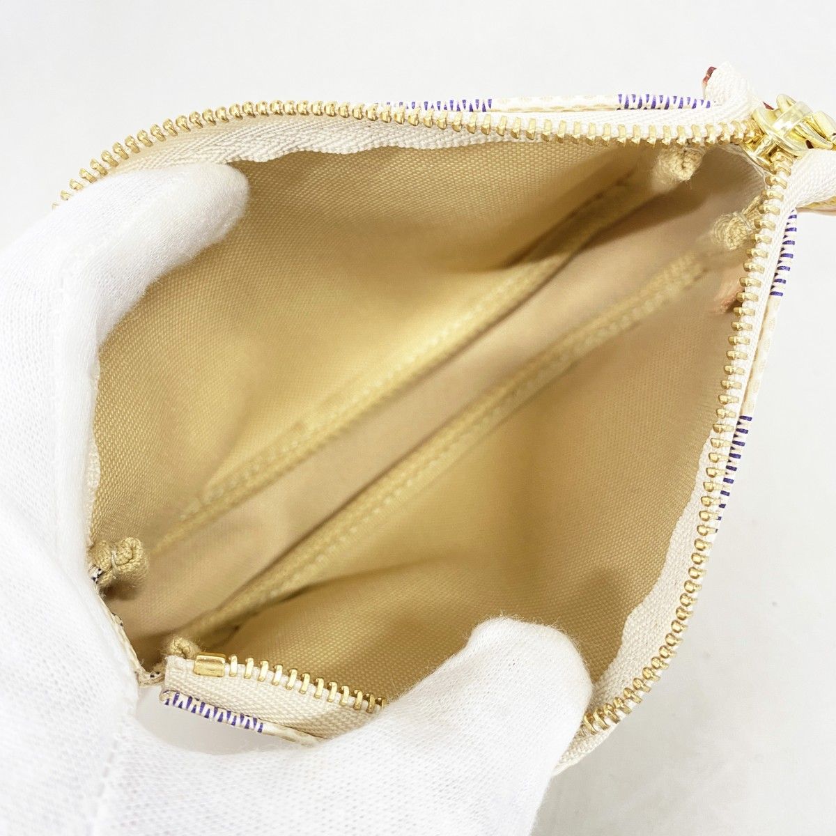 6ad3422-k】ルイヴィトン ポーチ ダミエ・アズール ミニポシェット