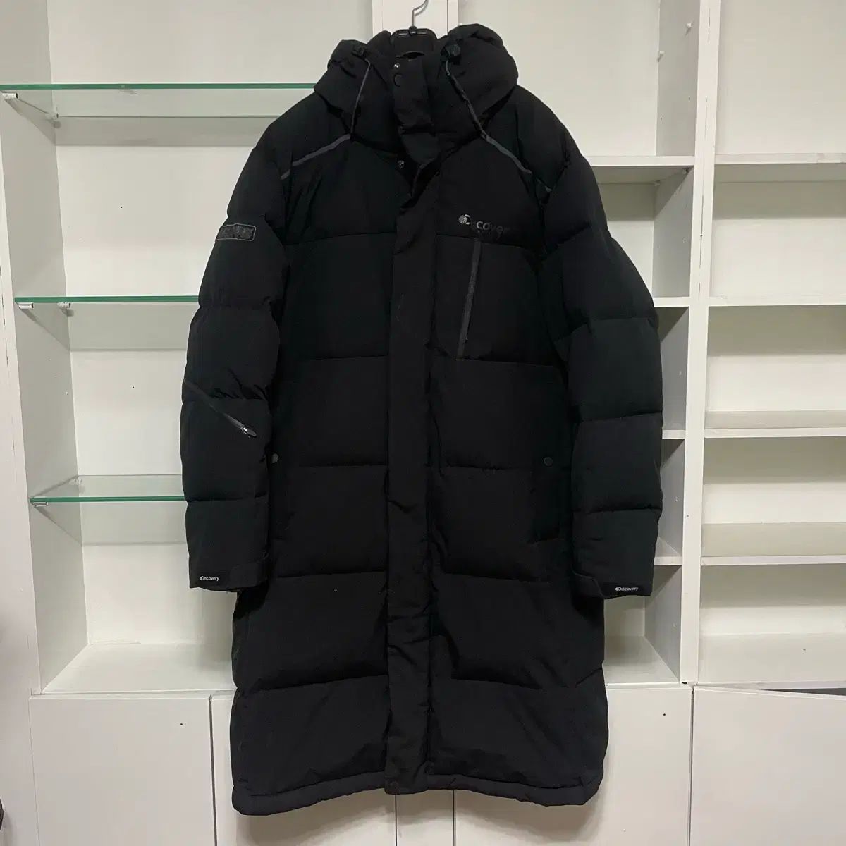 いです。 Discovery ダウン ブラック 105（L相当）美品 DISCOVERY ブラック メンズ ダウンジャケット ロング丈 アウター 105
