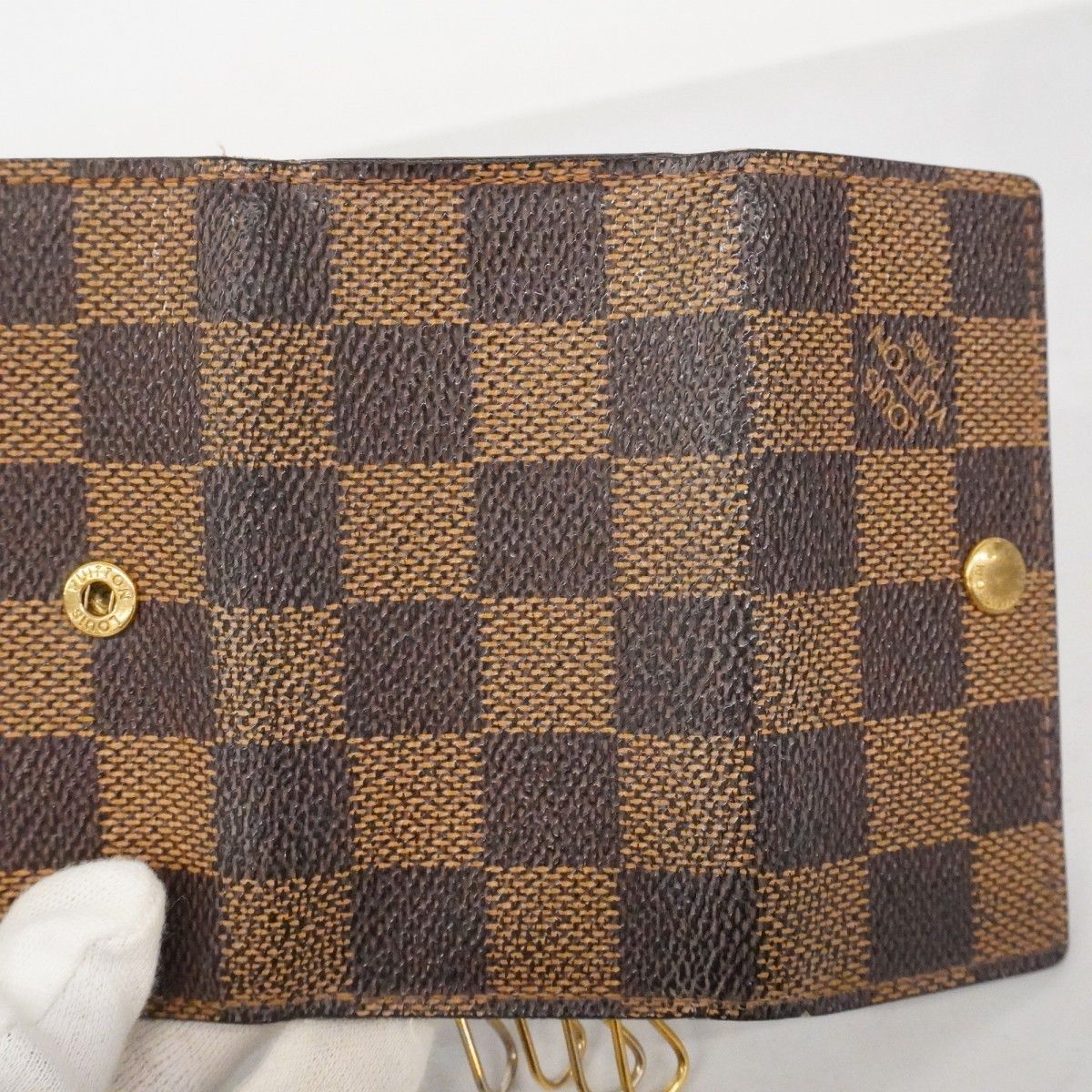 6ad3546】ルイヴィトン キーケース ダミエ ミュルティクレ4 N62631