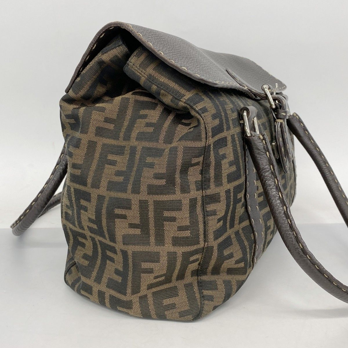 6ad3629】フェンディ ハンドバッグ ズッカ ナイロンキャンバス